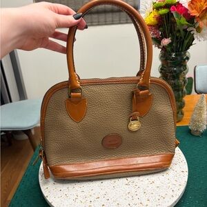 Dooney & Bourke Tan and Brown Satchel